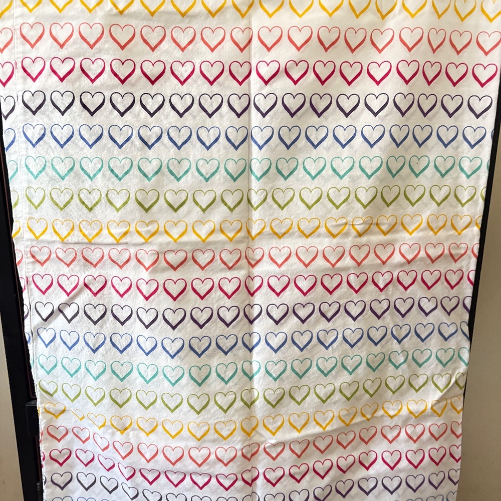 Springs Global USA vintage cotton pillowcases, hearts design